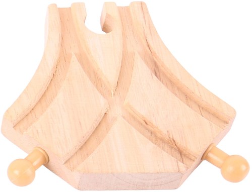 BigJigs houten treinbaan bochtige wissels - 4 stuks - speelgoed-2