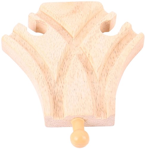BigJigs houten treinbaan bochtige wissels - 4 stuks - speelgoed-3