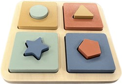 Atan houten vormenpuzzel educatief speelgoed kleurrijk