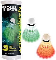 Schildkröt badminton shuttlecock Magic Night LED set voor nachtbadminon