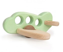 Bajo houten vliegtuig mint - duurzaam speelgoed vliegtuig