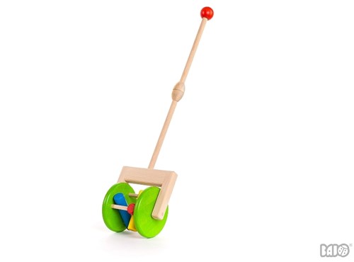 Bajo houten duw rammelaar - educatief babyspeelgoed van hout