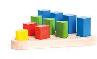 Bajo houten sorteerbord piramidevormig educatief speelgoed - 10 blokken