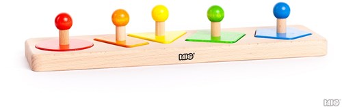 Bajo houten vormenpuzzel educatief speelgoed - 5 stukjes vormen-3