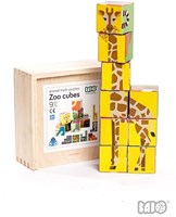 Bajo houten blokpuzzel Dierentuin - educatief speelgoed 9 stukjes