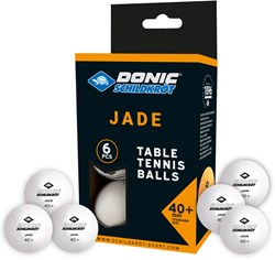 Schildkröt tafeltennisballen Jade wit 6 stuks Poly 40+ kwaliteit