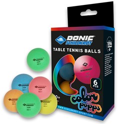 Schildkröt tafeltennisballen Color Popps poly 40+ kwaliteit 6 stuks kleurrijk