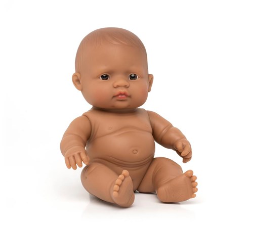 Miniland Babypop - realistische pop Latijns-Amerikaans meisje 21cm