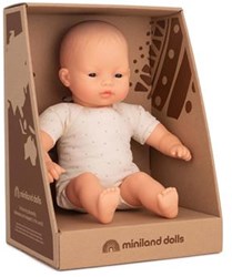 Miniland babypop Aziatisch 32cm pop speelgoed realistisch