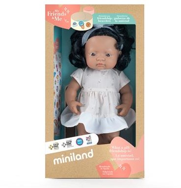 Miniland pop educatief speelgoed Latijns meisje 38cm vinyl-3