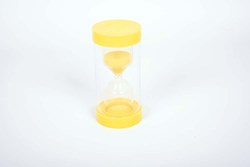 TickiT zandloper speelgoed ColourBright 3 minuten geel tijdwaarneming
