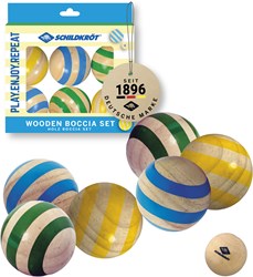 Schildkröt houten boccia set voor buiten met opbergtas