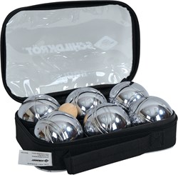 Schildkröt Boccia set staal - Complete metalen jeu de boules set in tas