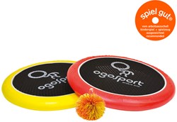 OGO Sport set vang- en werpspel 29 cm rood-geel strandspel