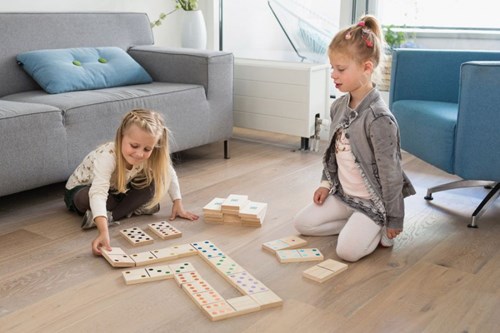 BS Toys Domino XL - Houten Vloerspel - Gekleurd - Extra Groot-3