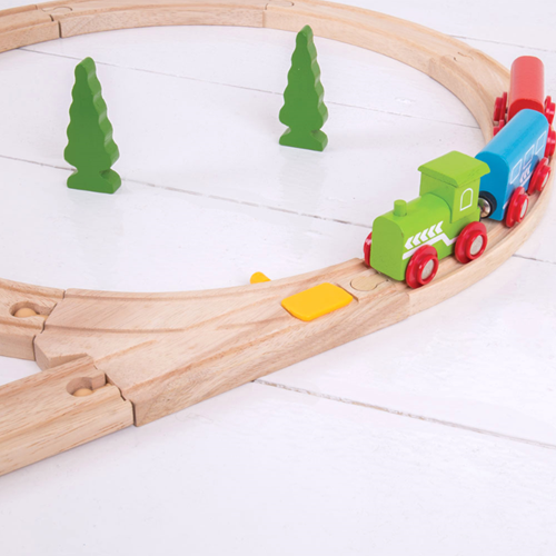 BigJigs houten treinbaan mechanische wissels - uitbreidingsset-2