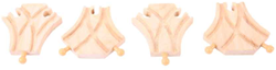 BigJigs houten treinbaan bochtige wissels - 4 stuks - speelgoed