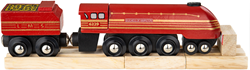BigJigs houten stoomlocomotief trein - Duchess of Hamilton replica