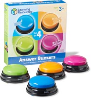 Learning Resources antwoord buzzers set van 4 kleurrijke spelknoppen