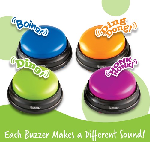 Learning Resources antwoord buzzers set van 4 kleurrijke spelknoppen-2