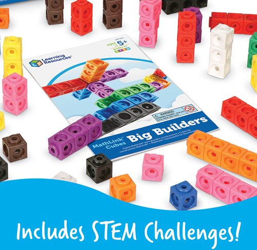 Learning Resources bouwset MathLink Cubes - kleurrijke rekenblokjes XL-2