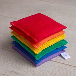 Little Botanic Label sensorisch speelgoed pittenzakjes regenboog 6 stuks
