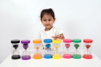 TickiT zandloper speelgoed ColourBright 3 minuten geel tijdwaarneming-2