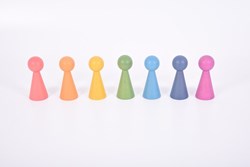 TickiT houten speelgoed regenboog figuren - kleurrijk leerzaam spel